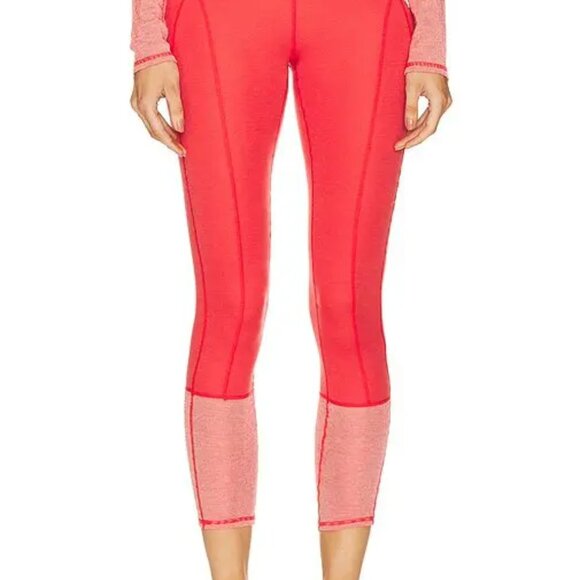 NEW Free People Moonlight Base Layer Leggings Merino Wool in red 1125 2s1 - Picture 11 of 12